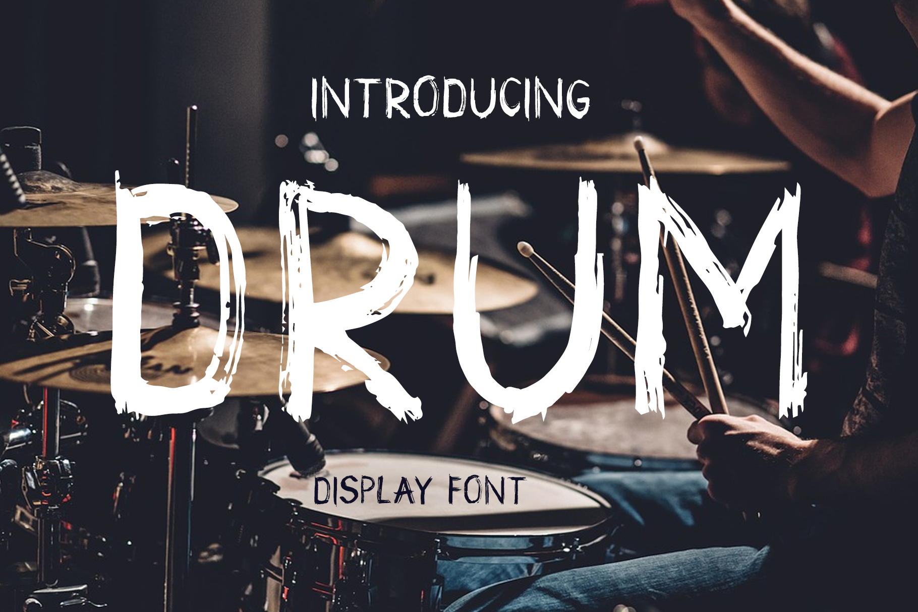 Drum: A Grunge-Styled Display Font for Bold Branding