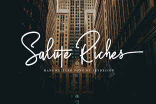 Salute Riches: A Script Handwritten Font for Elegant Craft Projects