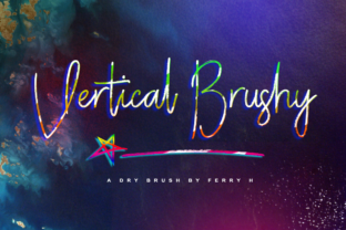 Vertical Brushy: A Unique Script Handwritten Font for Creative Designers